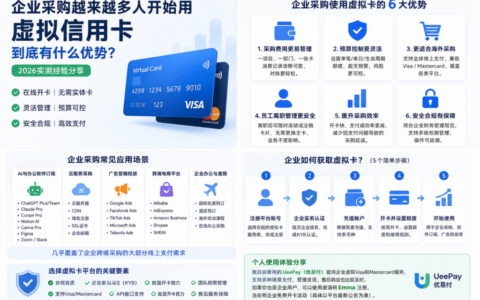 企业采购越来越多人开始用虚拟信用卡，到底有什么优势？（2026实测）