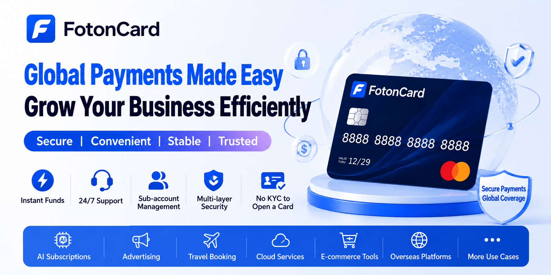 FotonCard global payments and business use cases