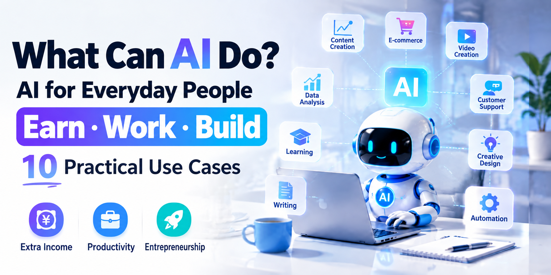 Ten practical AI use cases for everyday work, income and entrepreneurship