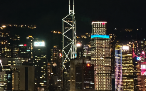 Hong Kong skyline at night