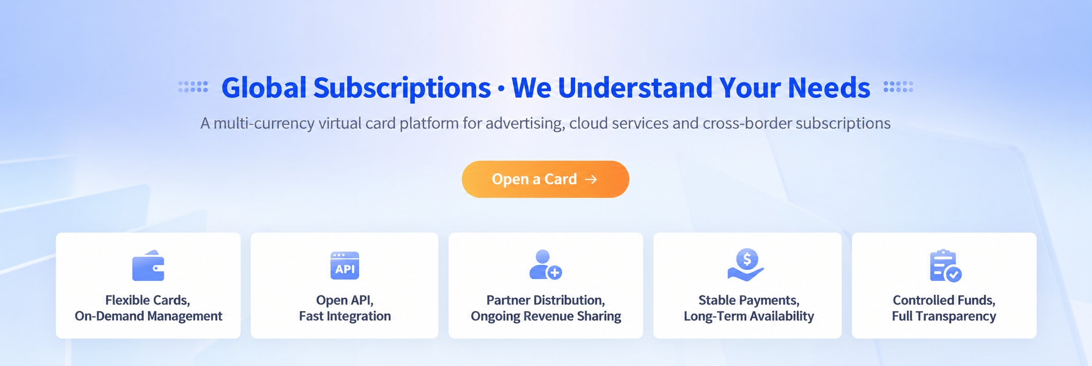 UeePay global subscriptions, API integration and card management